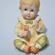 SADA 2 ks Porcelánové sošky Dieťa s hrkálkou + Dieťa  v čepčeku KW 1806, Lefton China 16 cm, biskvit