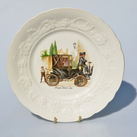 Porcelánový tanier Krieger Electric 1904, priemer 24 cm, krakelovanie