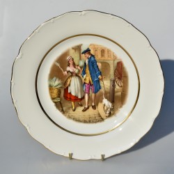 Porcelánový tanier Dáma a gavalier