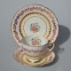 Starožitný porcelánový trojset Kvety