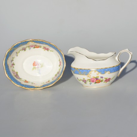 Starožitná porcelánová cukornička + mliekovka