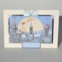 3D vianočná pohľadnica s obálkou, nová, Santa Claus 21x15 cm, scrapbooking