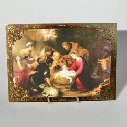 Vianočná pohľadnica s obálkou, nová, Panna Mária a Ježiško 19,5x14 cm