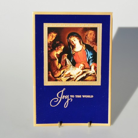 Vianočná pohľadnica s obálkou, nová, Panna Mária a Ježiško 19,5x14 cm