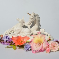 Porcelánová socha Unicorn 