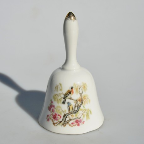 Porcelánový zvonček Dva vtáčiky 