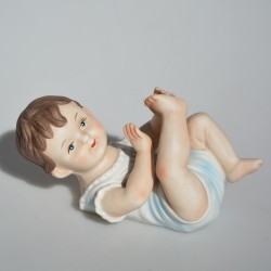 Porcelánová soška Modré bábätko