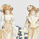 SADA 2 starožitné porcelánové sošky