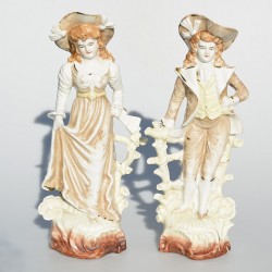 SADA 2 starožitné porcelánové sošky