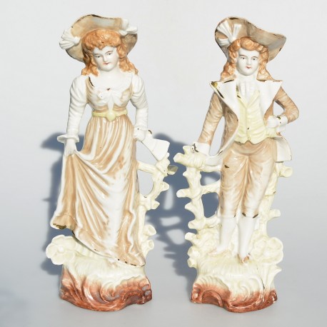 SADA 2 starožitné porcelánové sošky