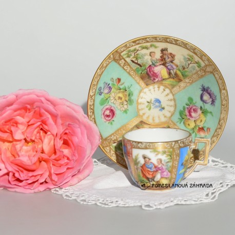 Starožitný porcelánový dvojset Meissen