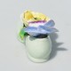 Zberateľská porcelánová črievička 6x10,5x4 cm, oťuky na kvietkoch