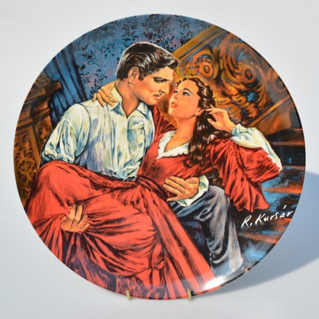 Zberateľský porcelánový tanier Odviate vetrom 