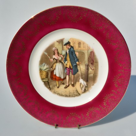 Porcelánový tanier Predavačka 