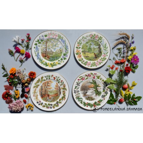 Sada 4 ks porcelánové taniere 4 roč.obdobia