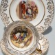 Starý porcelánový trojset Black Cherries