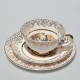 Starý porcelánový trojset Black Cherries 