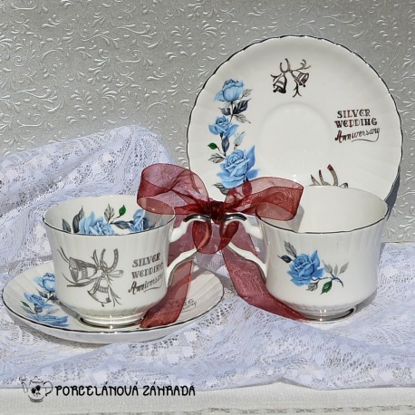 Porcelánový dvojset k výročiu sobáša