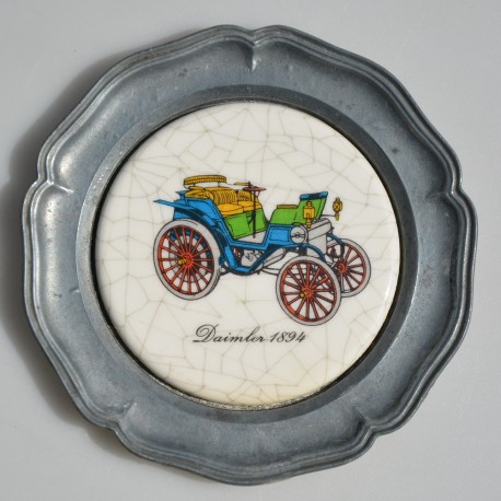 Vintage cínový tanier Veterán